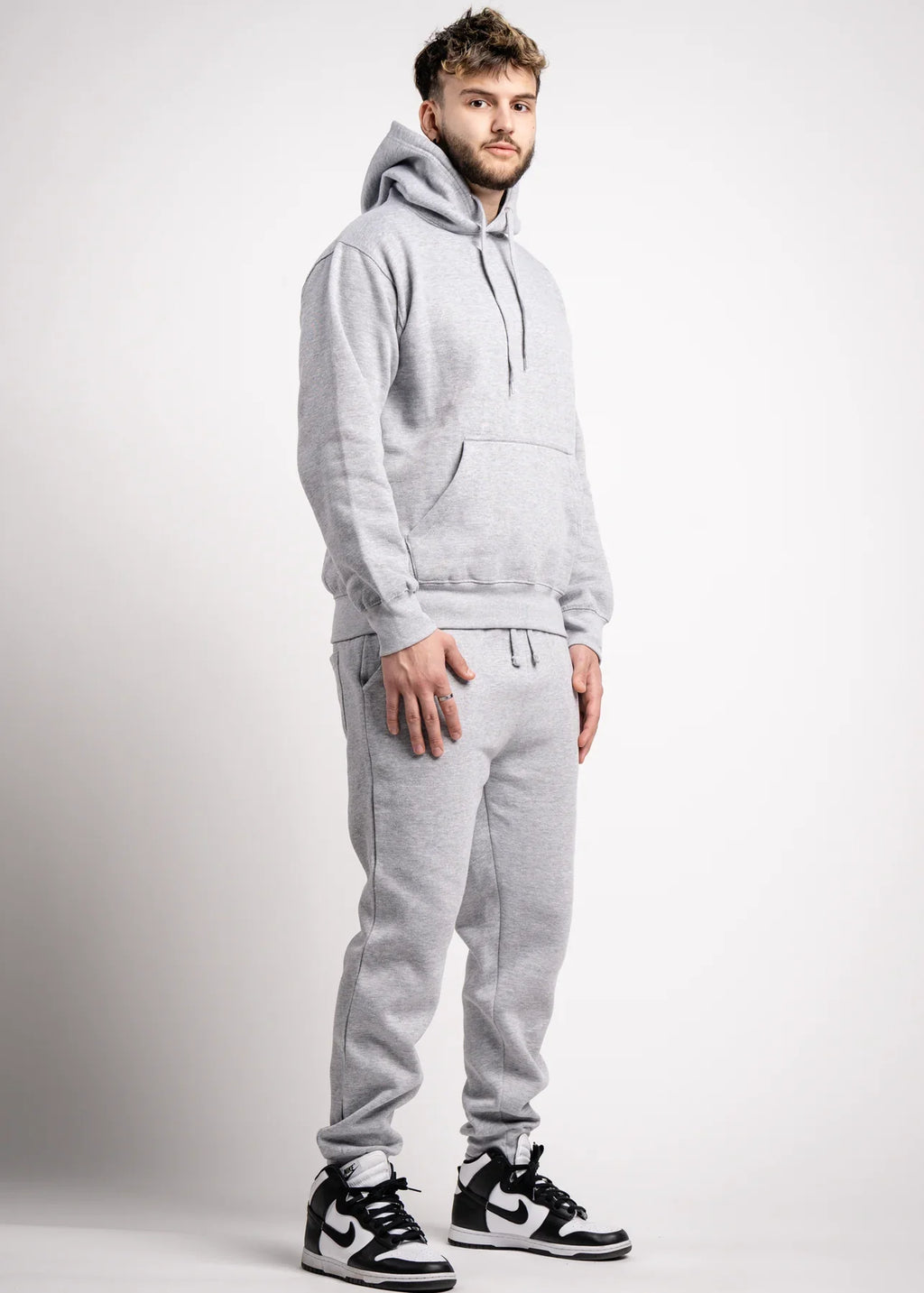 10 OZ Blank Heather Gray Heavyweight Sweatsuit