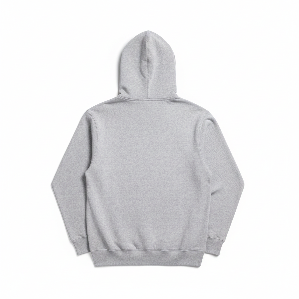 10 OZ Gray Heavyweight Fleece Hoodie