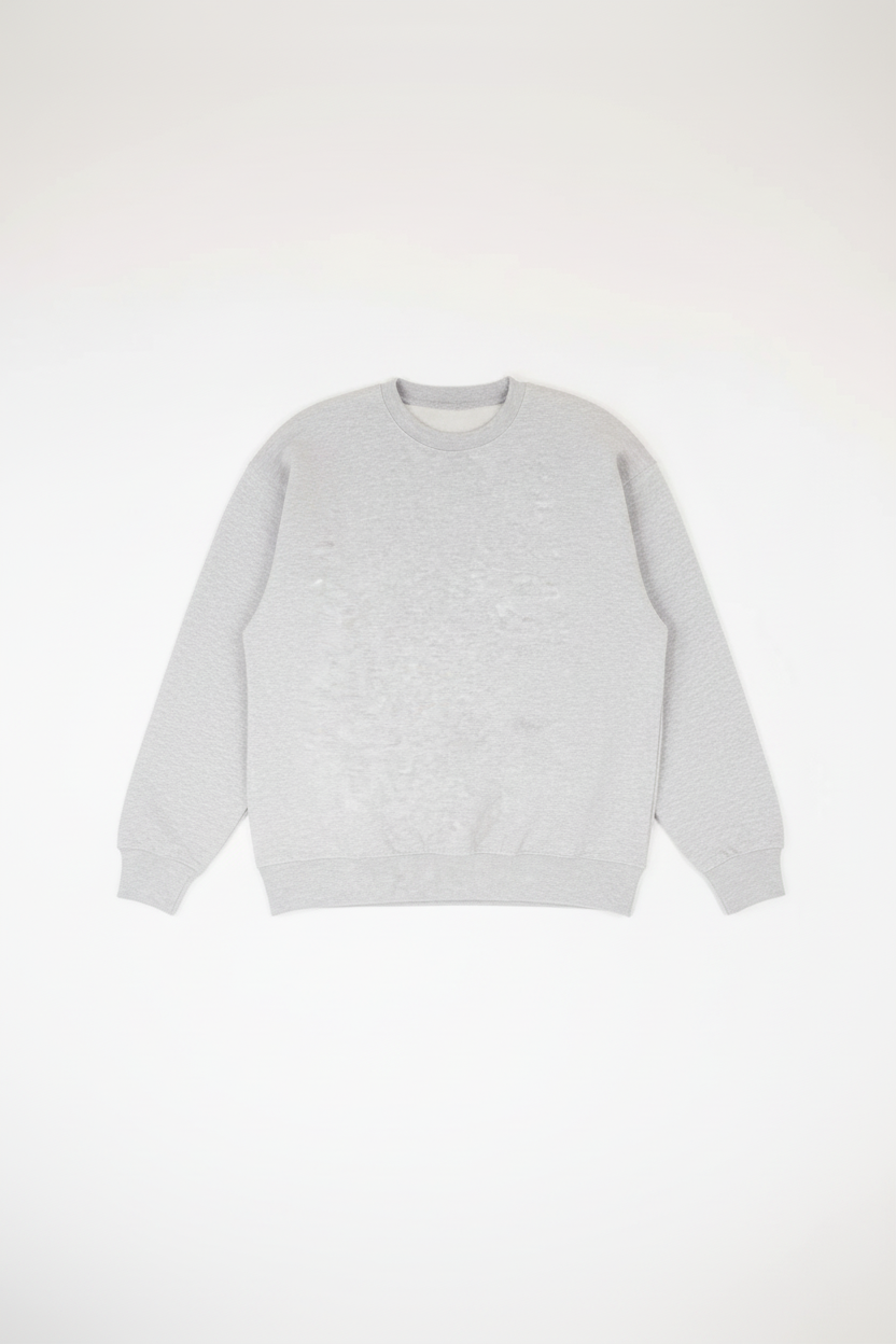 Gray Heavy Blend Fleece Crew Neck Sweatshirt