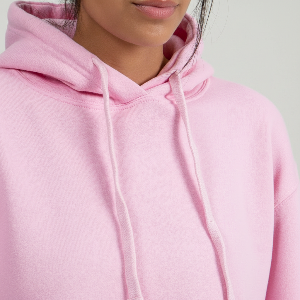Pink Hooded Crop Top