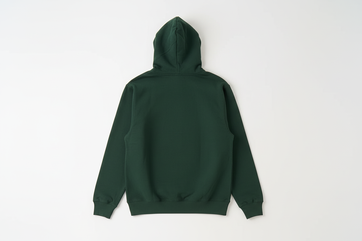10 OZ Hunter Green Heavyweight Fleece Hoodie
