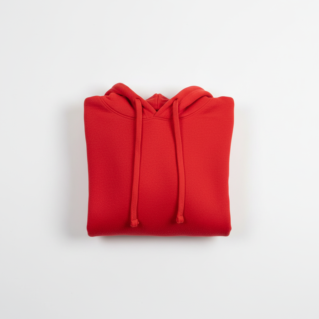 Red Hooded Crop Top
