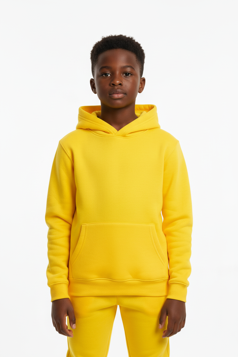 Kids 10 OZ Yellow Soft Fleece Sweatsuit