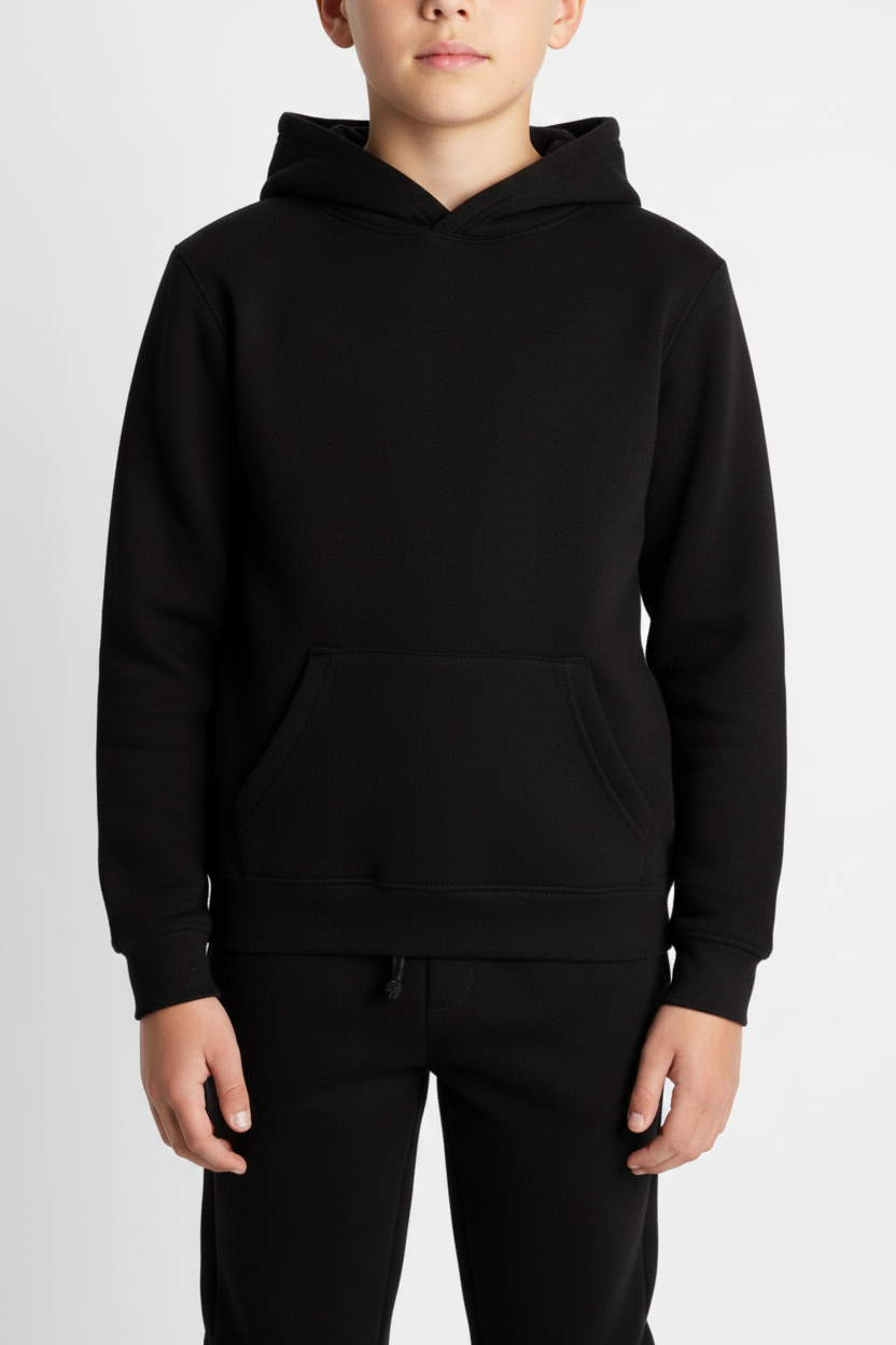 Kids 10 OZ Black Soft Fleece Sweatsuit