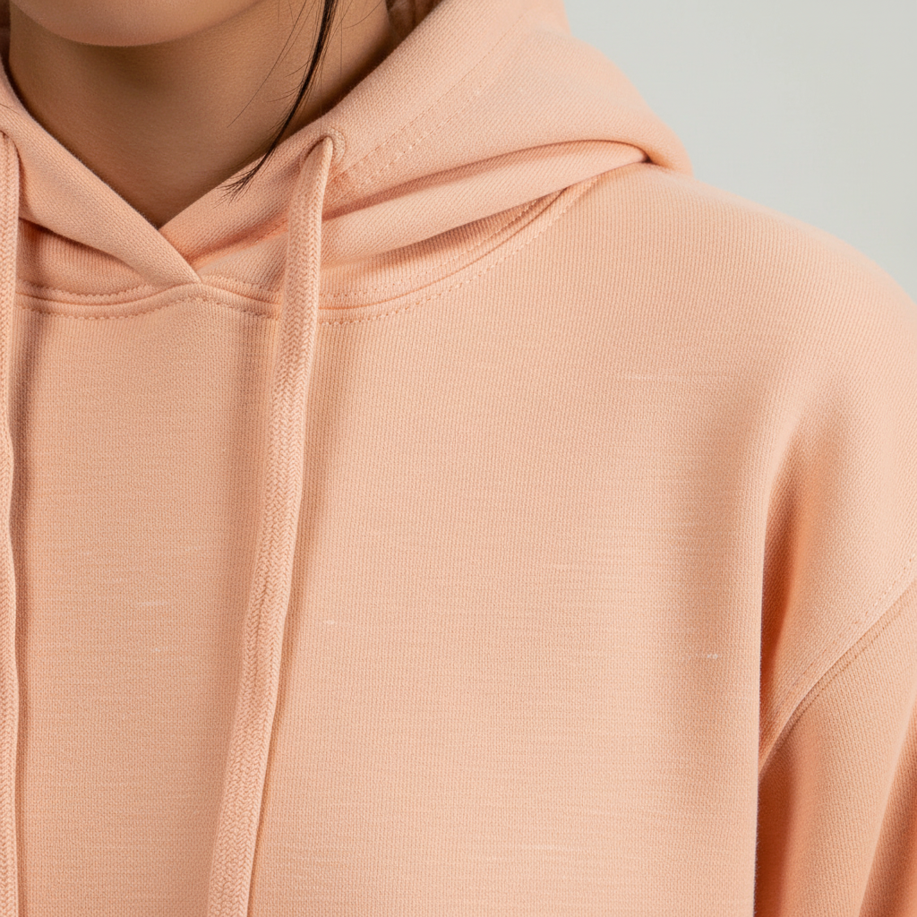 Peach Hooded Crop Top