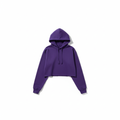 Purple Hooded Crop Top