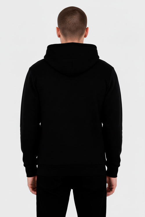 10 OZ Black Heavyweight Zip-Up Hoodie