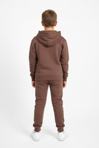 Kids 10 OZ Brown Soft Fleece Sweatsuit