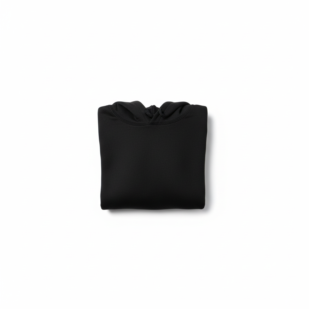 Black Hooded Crop Top