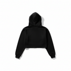 Black Hooded Crop Top