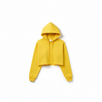 Yellow Hooded Crop Top