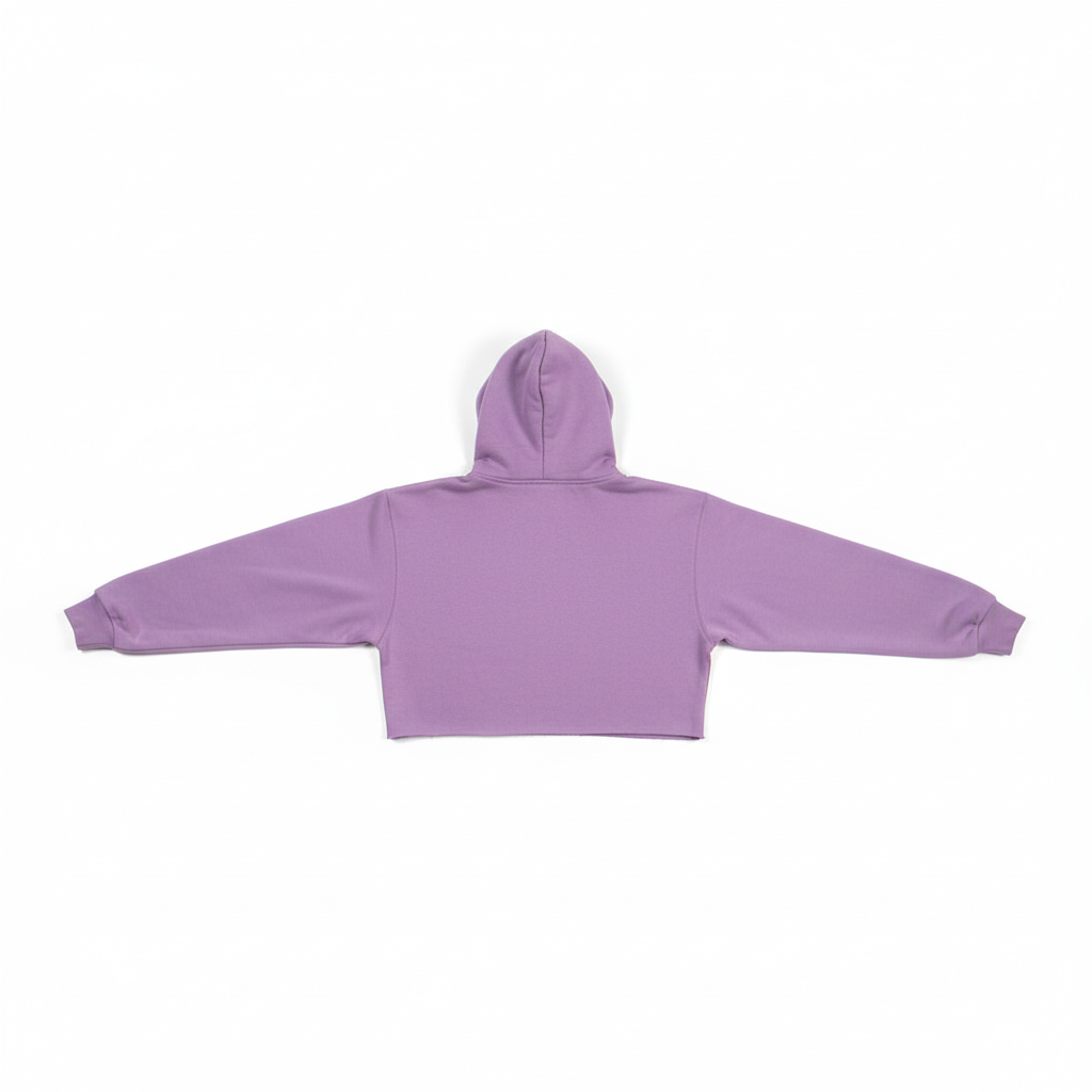 Lilac Hooded Crop Top