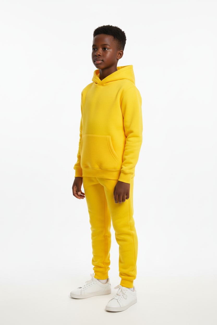Kids 10 OZ Yellow Soft Fleece Sweatsuit