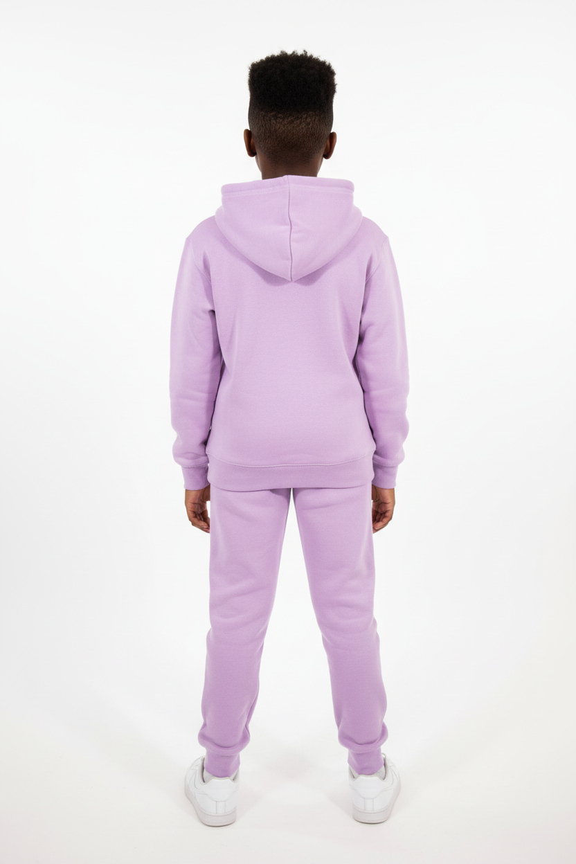 Kids 10 OZ Lilac Soft Fleece Sweatsuit