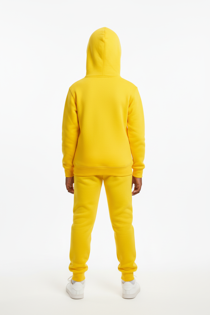 Kids 10 OZ Yellow Soft Fleece Sweatsuit