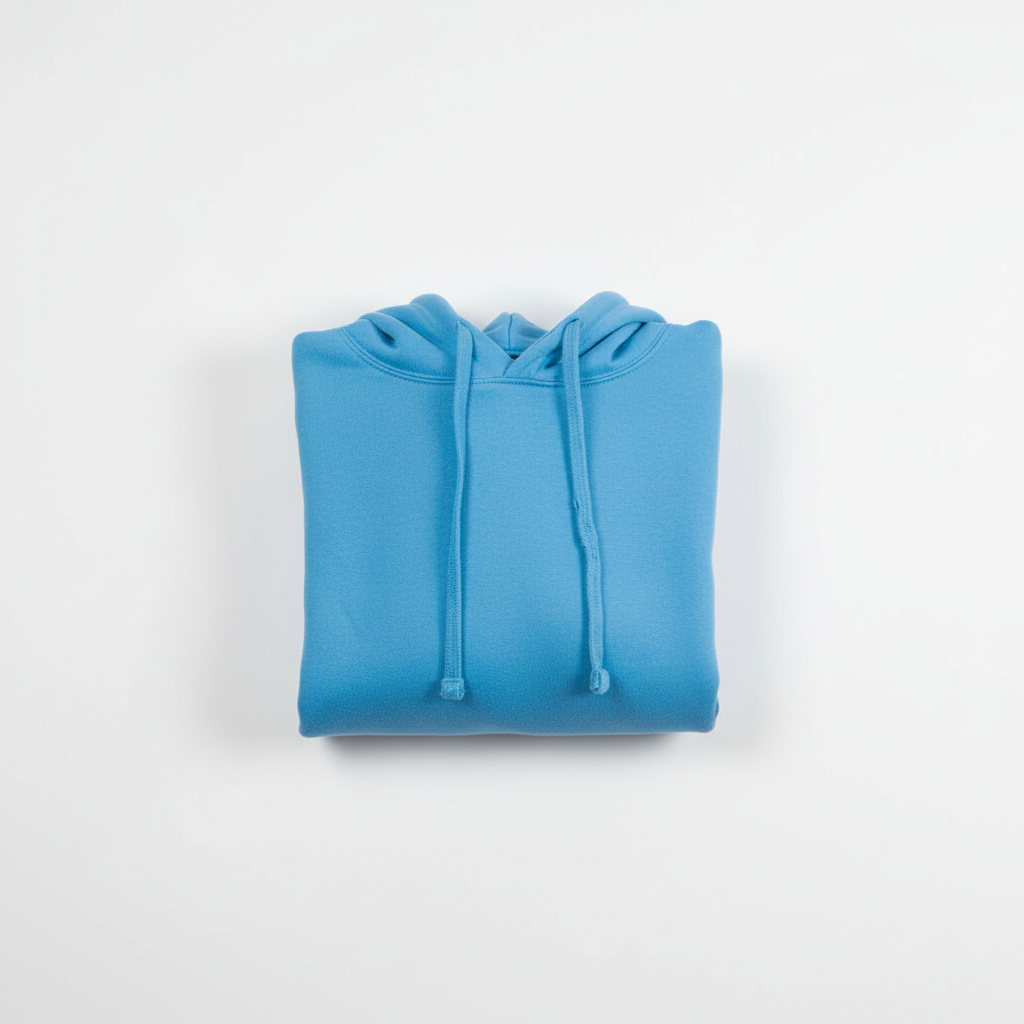 Sky Blue Hooded Crop Top