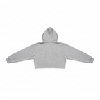 Gray Hooded Crop Top