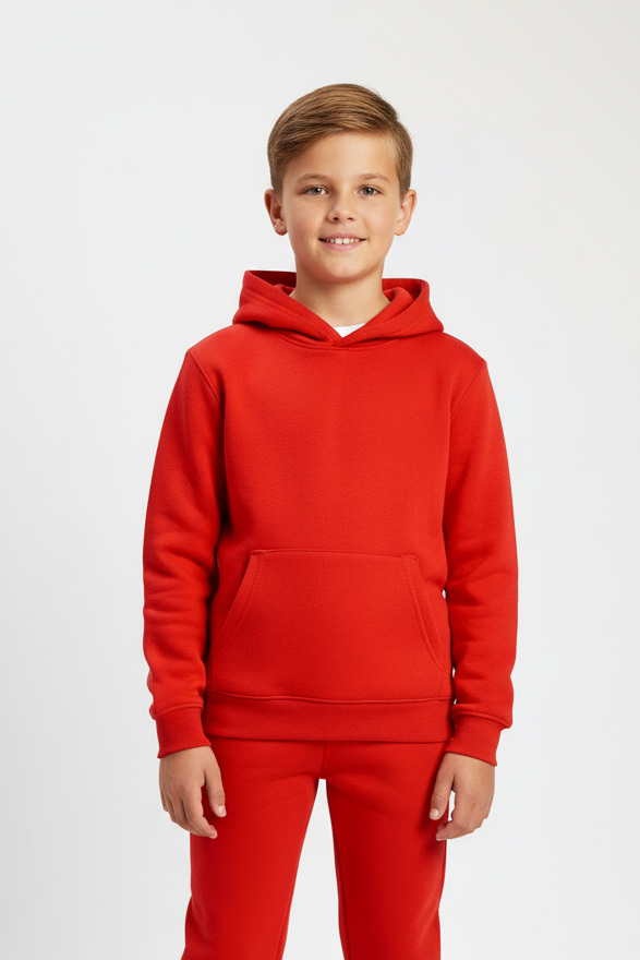 Kids 10 OZ Red Soft Fleece Sweatsuit