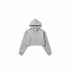 Gray Hooded Crop Top