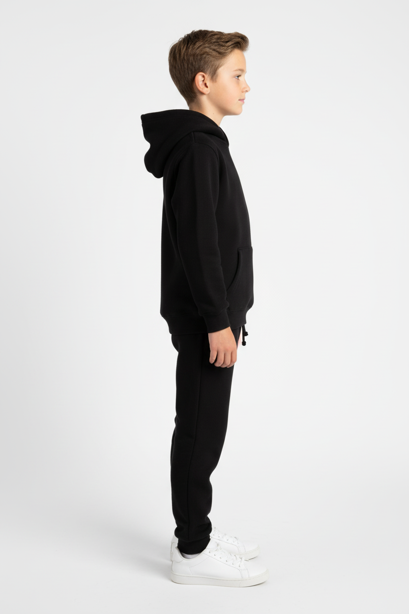 Kids 10 OZ Black Soft Fleece Sweatsuit