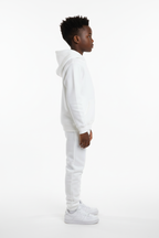 Kids 10 OZ White Soft Fleece Sweatsuit