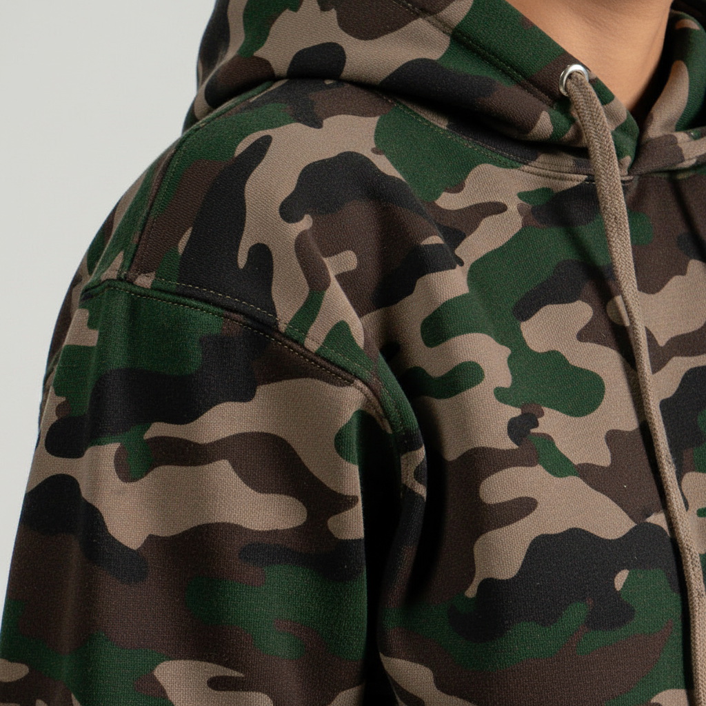 Camo Hooded Crop Top