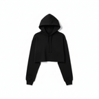 Black Hooded Crop Top