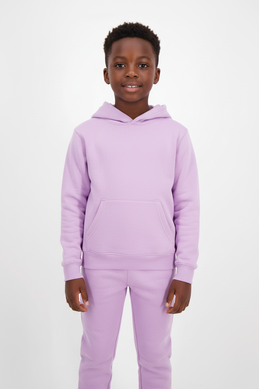 Kids 10 OZ Lilac Soft Fleece Sweatsuit