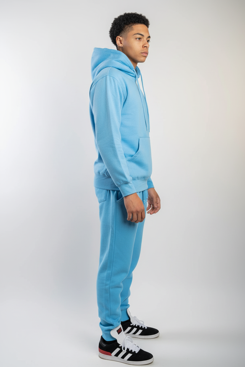 10 OZ Sky Blue Heavy Blend Fleece Sweatsuit