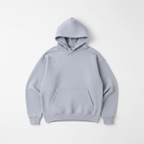 14 OZ Gray Oversized Heavyweight Fleece Hooded Sweatshirt