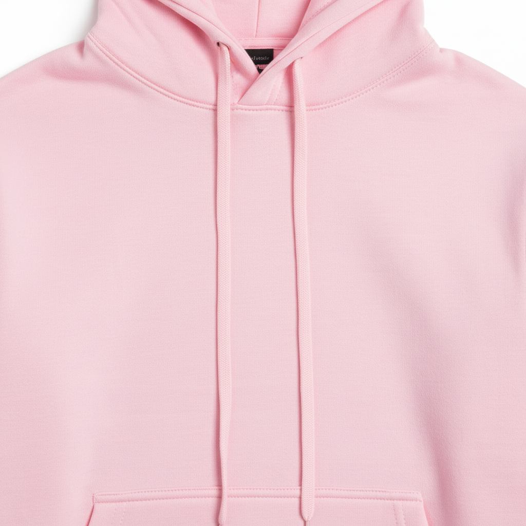 10 OZ Light Pink Heavyweight Fleece Hoodie