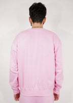 Light Pink Heavy Blend Fleece Crew Neck Sweatshirt