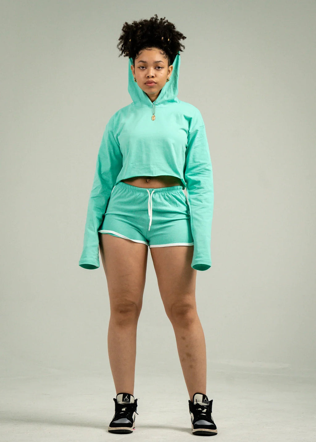 Mint Single Jersey Track Short Set