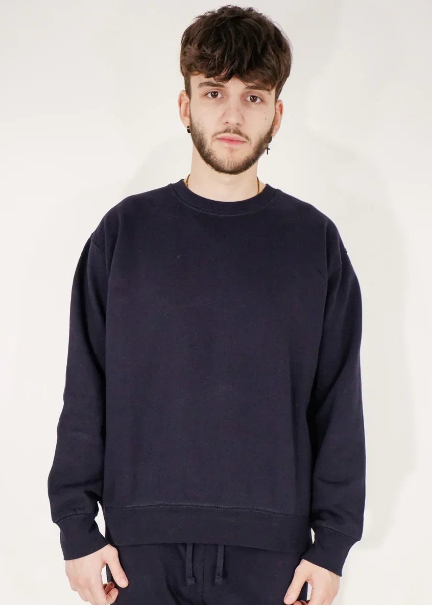 Navy Heavy Blend Fleece Crew Neck Sweatshirt
