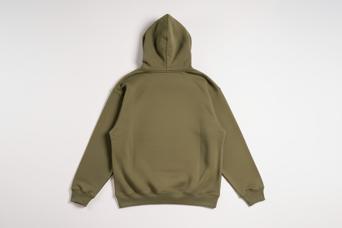 10 OZ Olive Green Heavyweight Fleece Hoodie