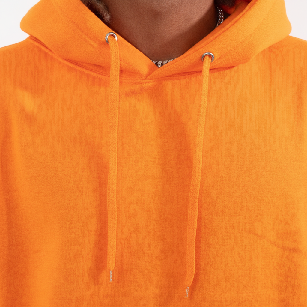 10 OZ Orange Heavyweight Fleece Hoodie