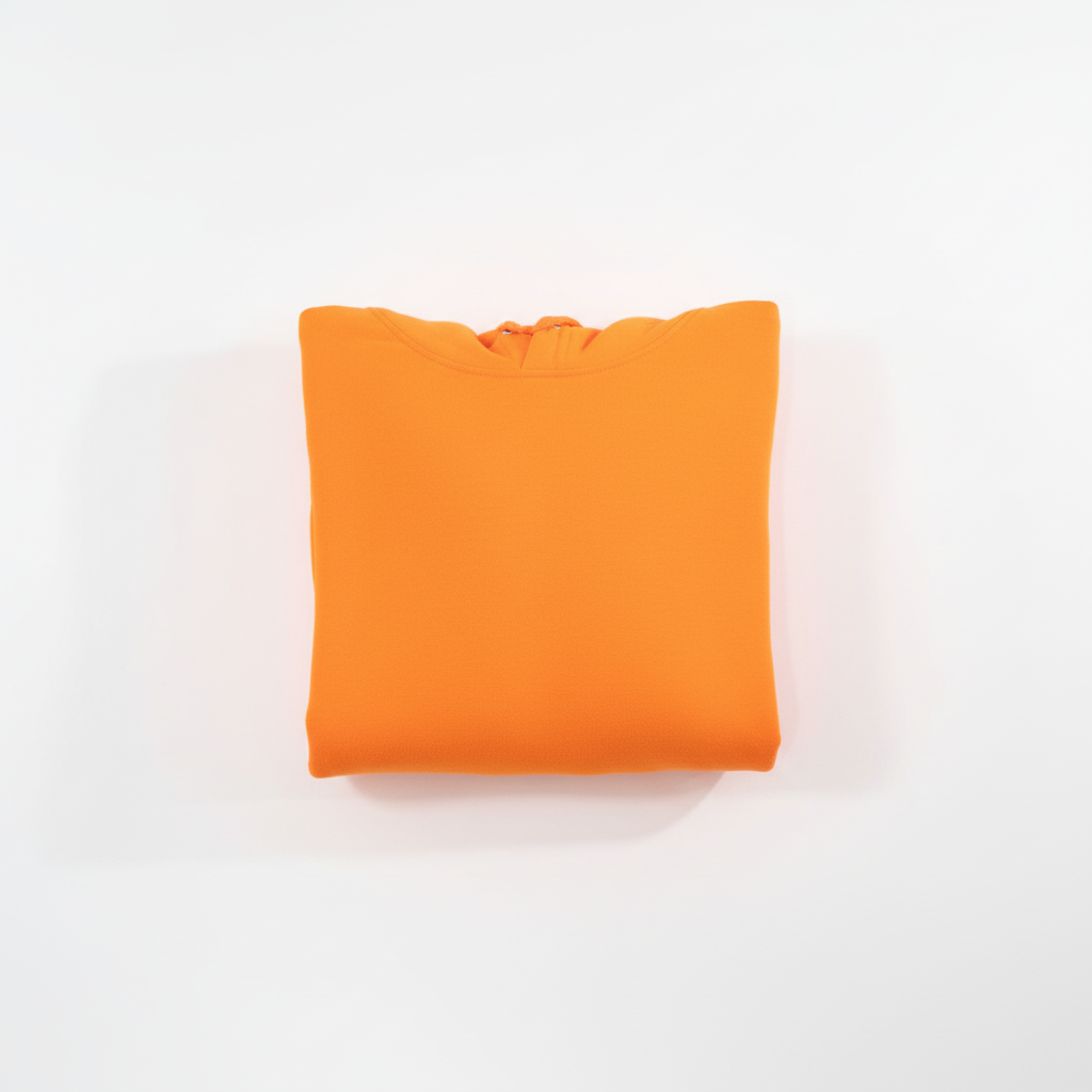 10 OZ Orange Heavyweight Fleece Hoodie