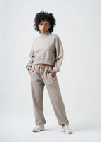 Pigment Stone 14 Ounce French Terry Garment Dyed Mock Neck Sweatsuit