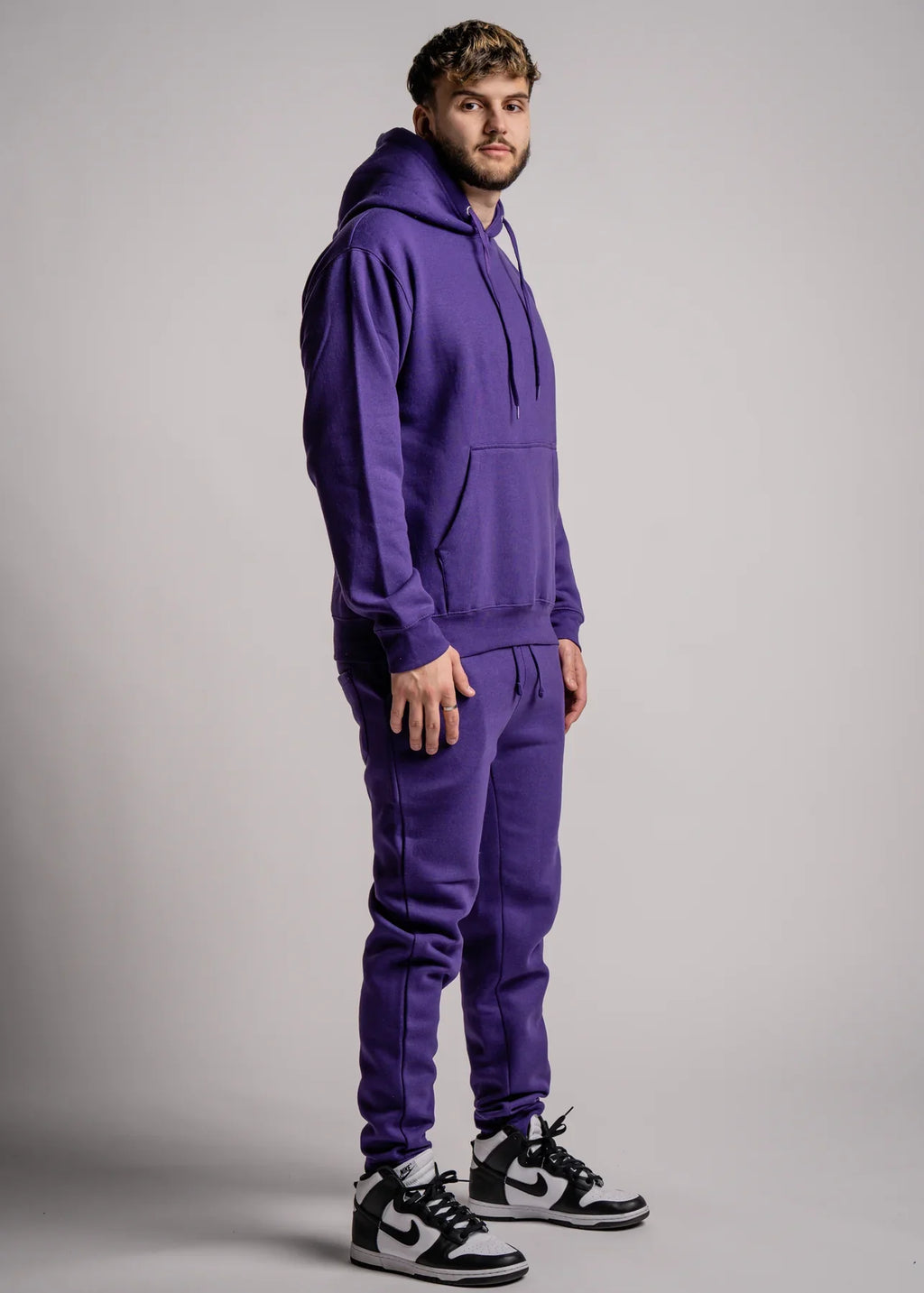 10 OZ Blank Purple Heavyweight Sweatsuit