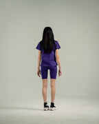 Purple Biker Short Set