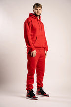 10 OZ Red Heavy Blend Fleece Sweatsuit