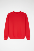 Red Heavy Blend Fleece Crew Neck Sweatshirt