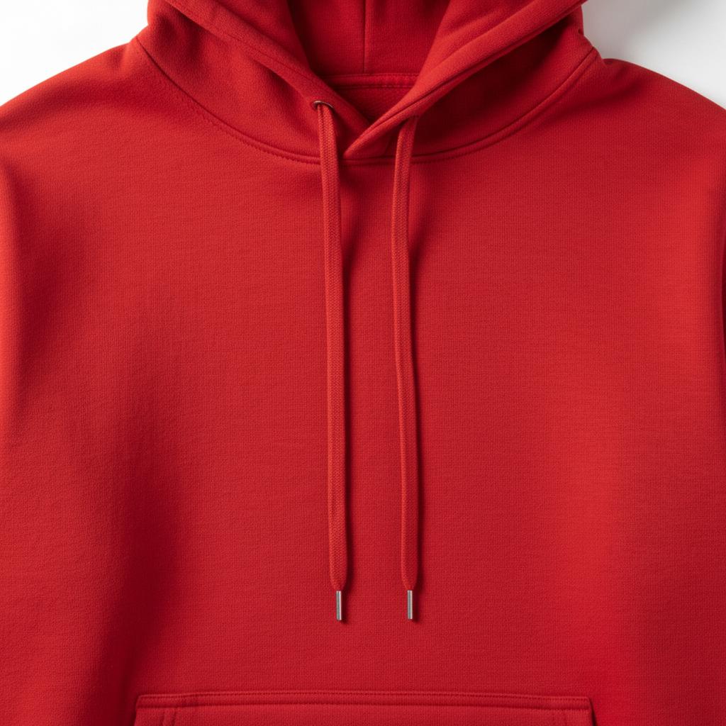 10 OZ Red Heavyweight Fleece Hoodie