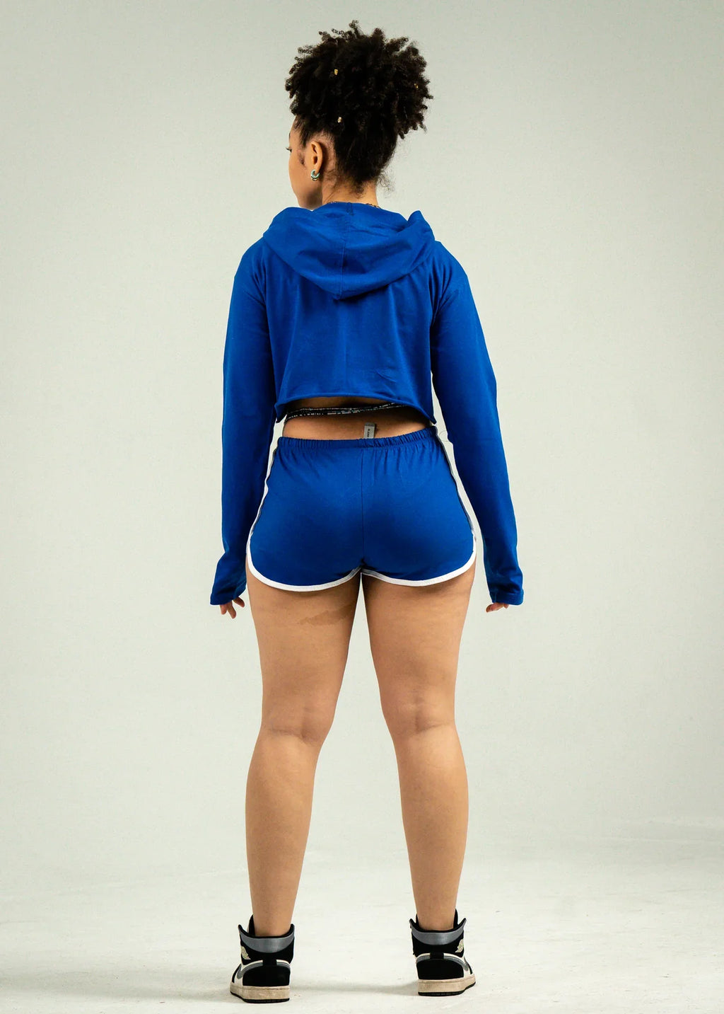Royal Blue Single Jersey Track Short Set