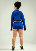 Royal Blue Single Jersey Track Short Set