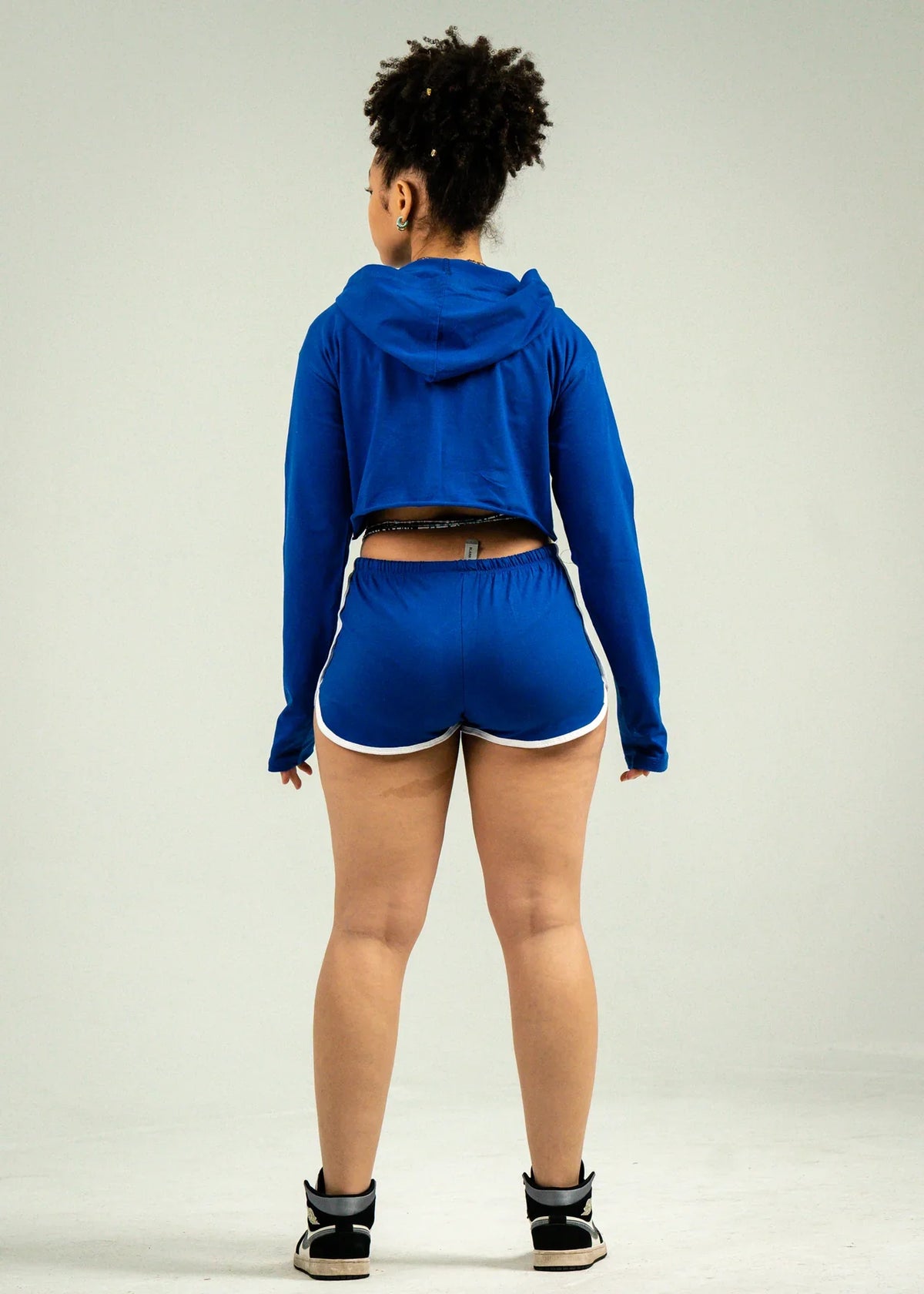 Royal Blue Single Jersey Track Short Set