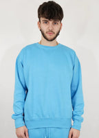 Sky Blue Heavy Blend Fleece Crew Neck Sweatshirt