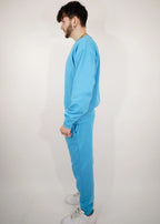 Sky Blue Heavy Blend Fleece Crew-Neck SweatSuit