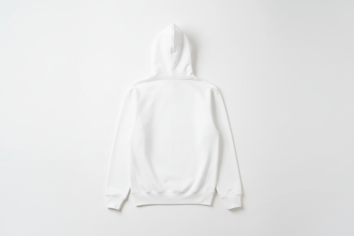 10 OZ White Heavyweight Zip-Up Hoodie