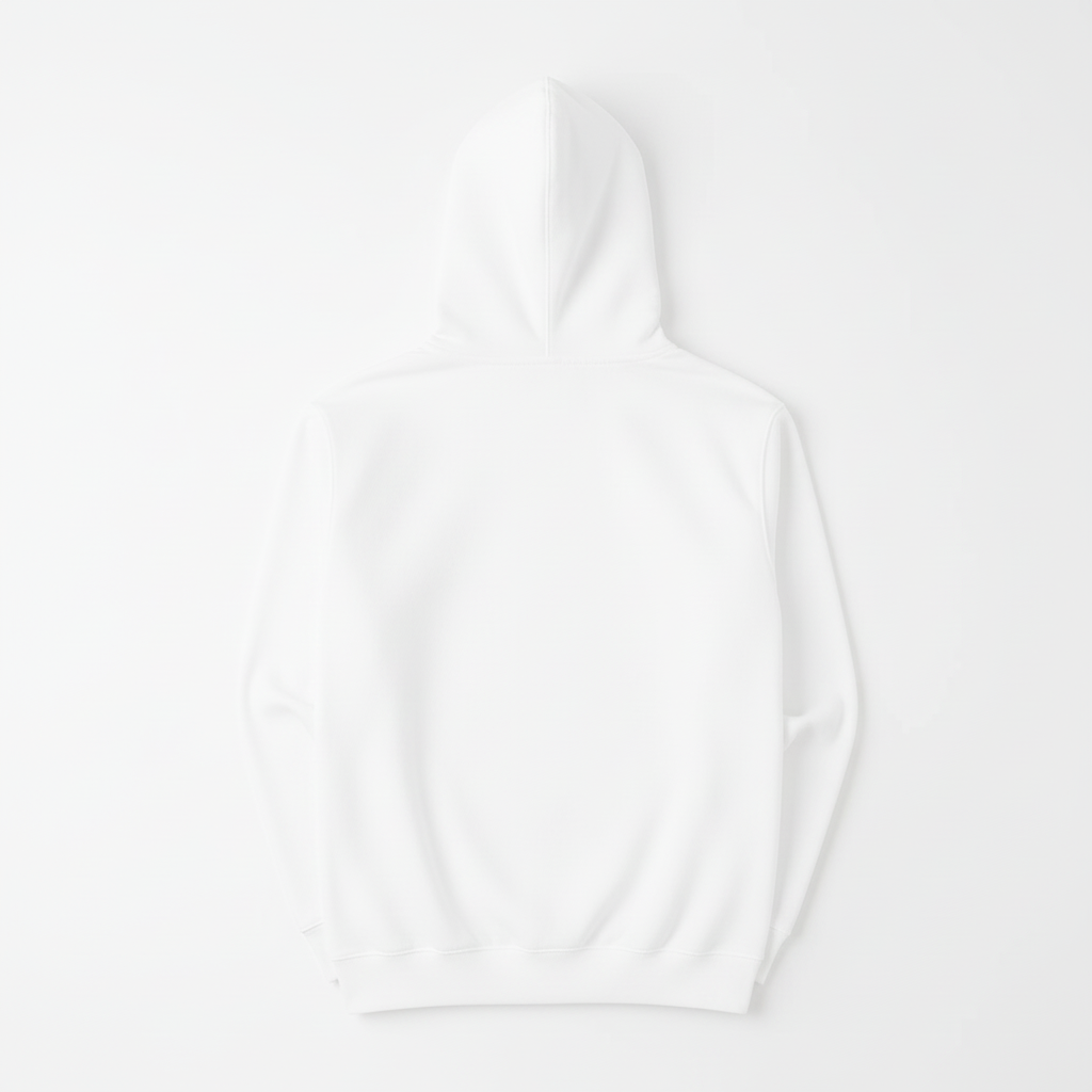10 OZ White Heavyweight Fleece Hoodie